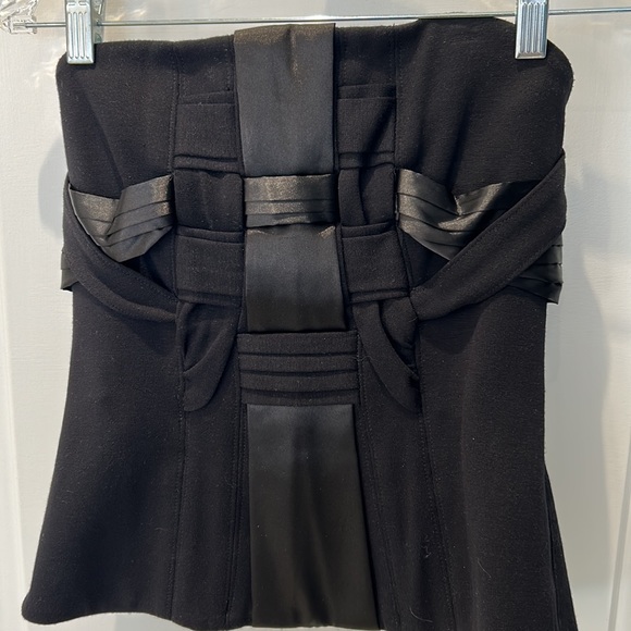 Black Bustier with satin detail - Picture 2 of 5